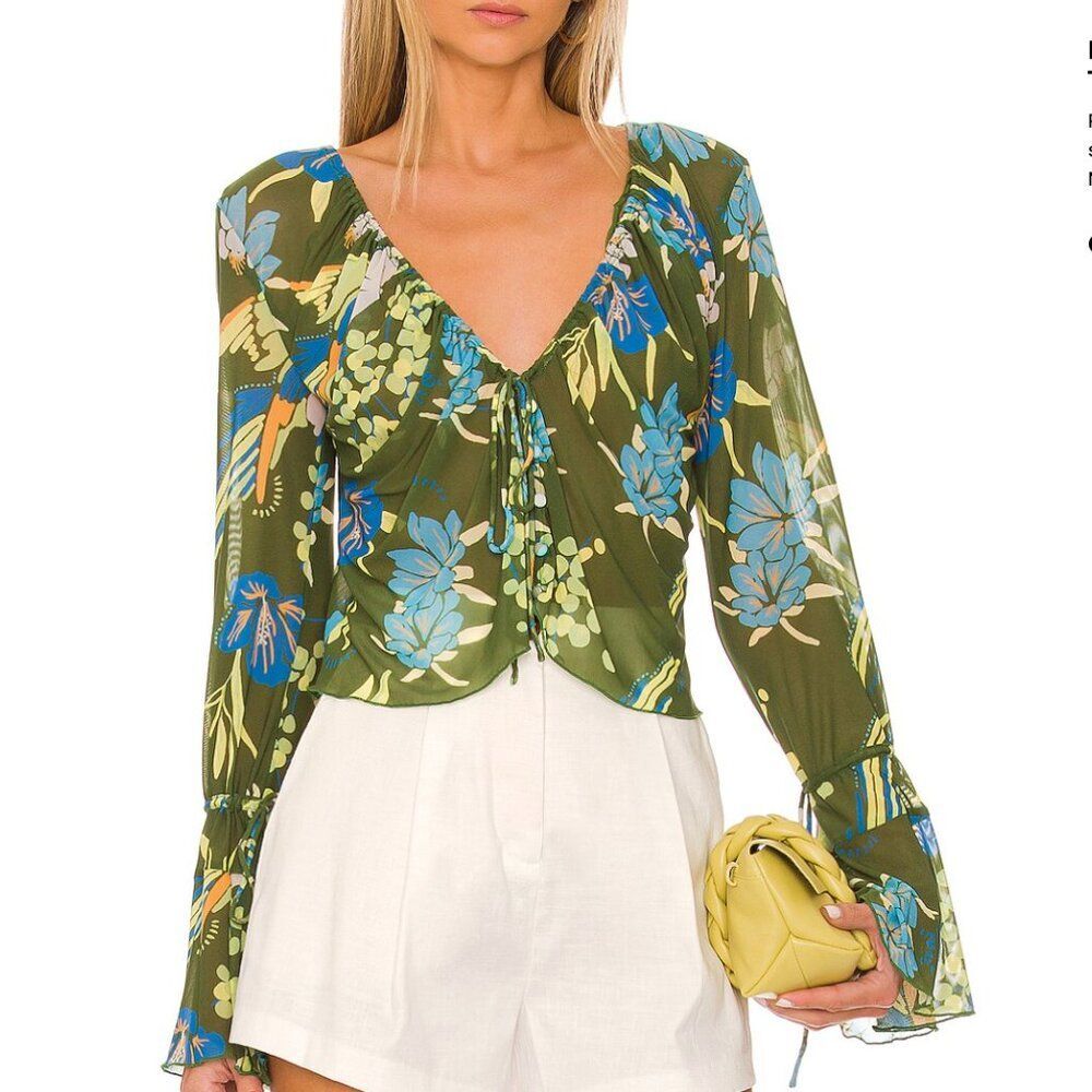 NWT FREE PEOPLE of Paradise Top XS Oversized